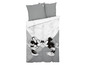 Graues Bettwäsche-Set mit Mickey und Minnie Mouse Motiv.