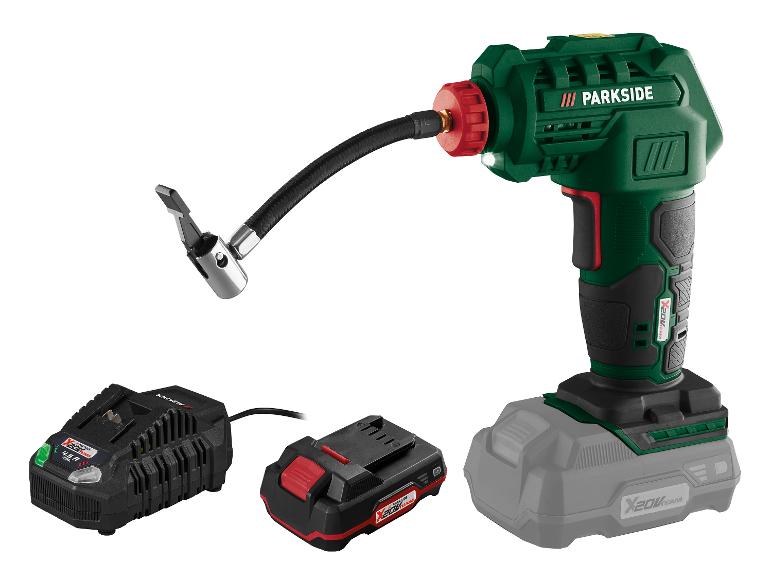 Parkside X20V Team Akku-Kompressor mit Akku und Ladegerät