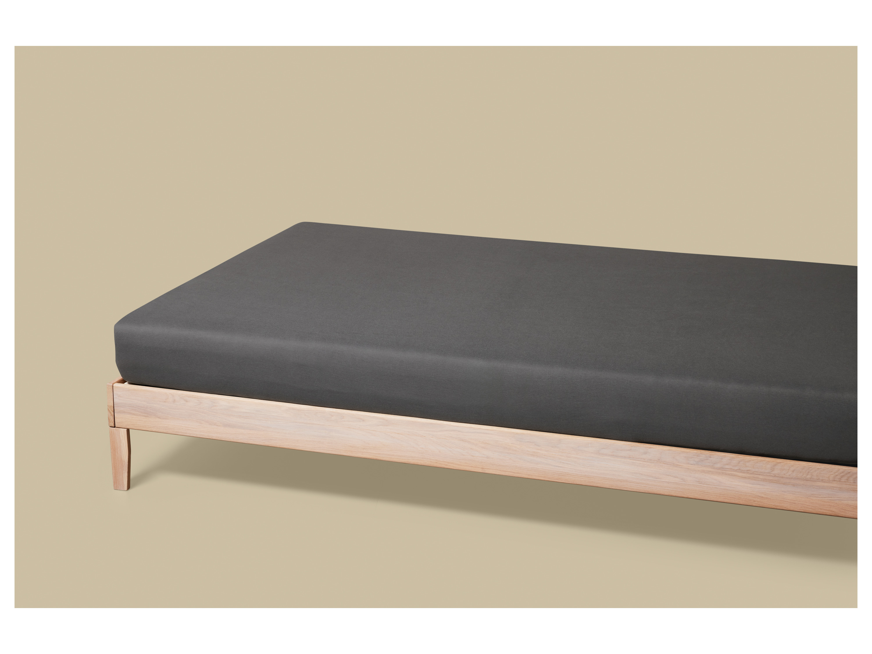 Thumbnail - LIVARNO® Jersey-Spannbettlaken, 90-100 x 200 cm (Grau)