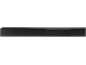 Schwarze Soundbar mit USB-, HDMI-, optischen und Audioanschlüssen auf der Rückseite.
