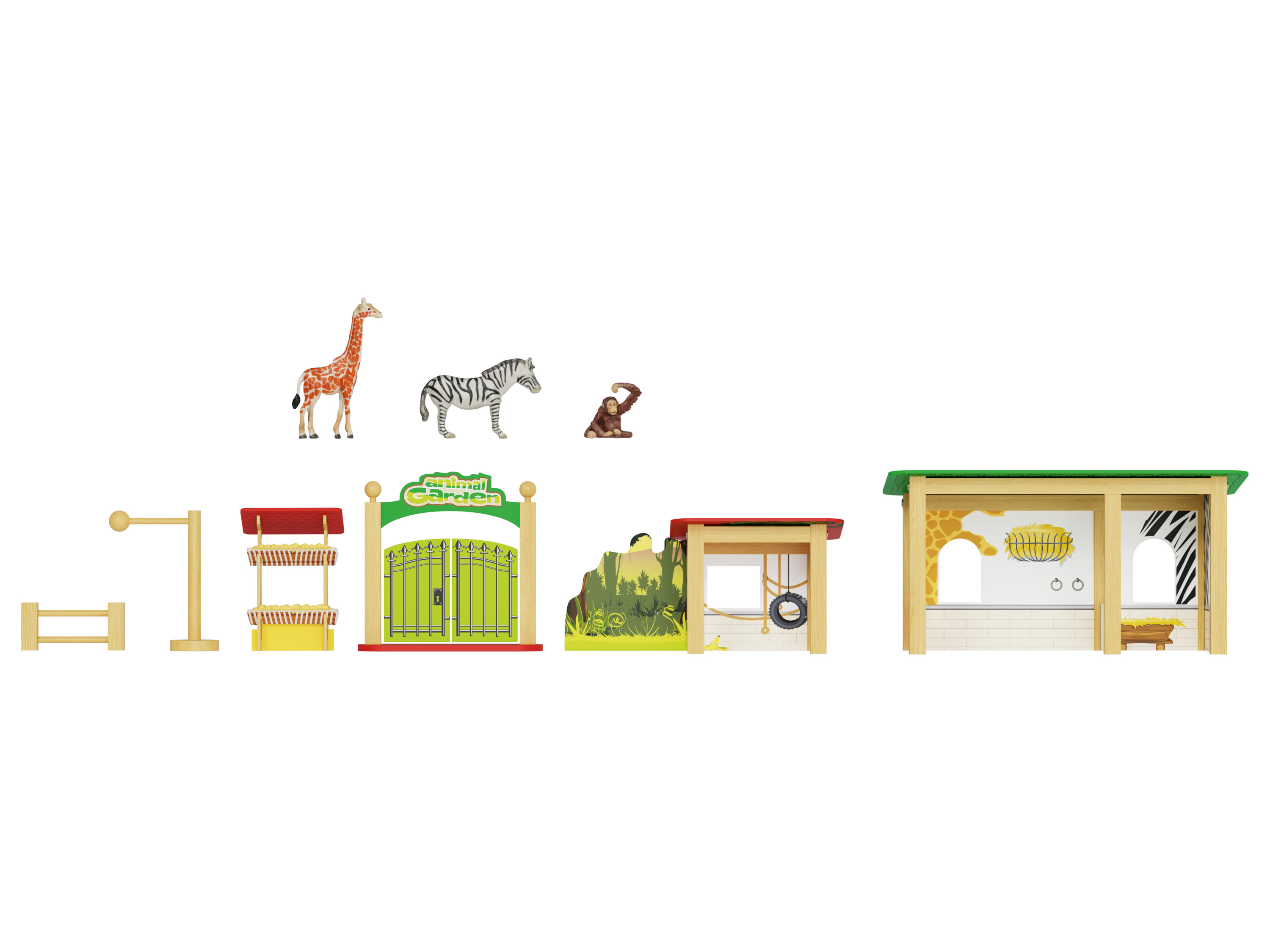 Thumbnail - Playtive Animals Holz (Zoogehege)