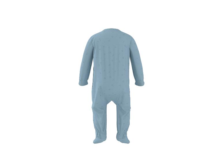 Blauer Baby-Strampler mit Sternen, Rückansicht
