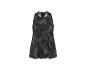 Damen Sport-Tanktop mit grauem und schwarzem Camouflage-Muster.