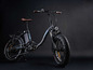 Ein schwarzes Myvelo E-Bike mit dicken Reifen.