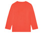 Ein orangefarbenes Langarmshirt für Kinder.