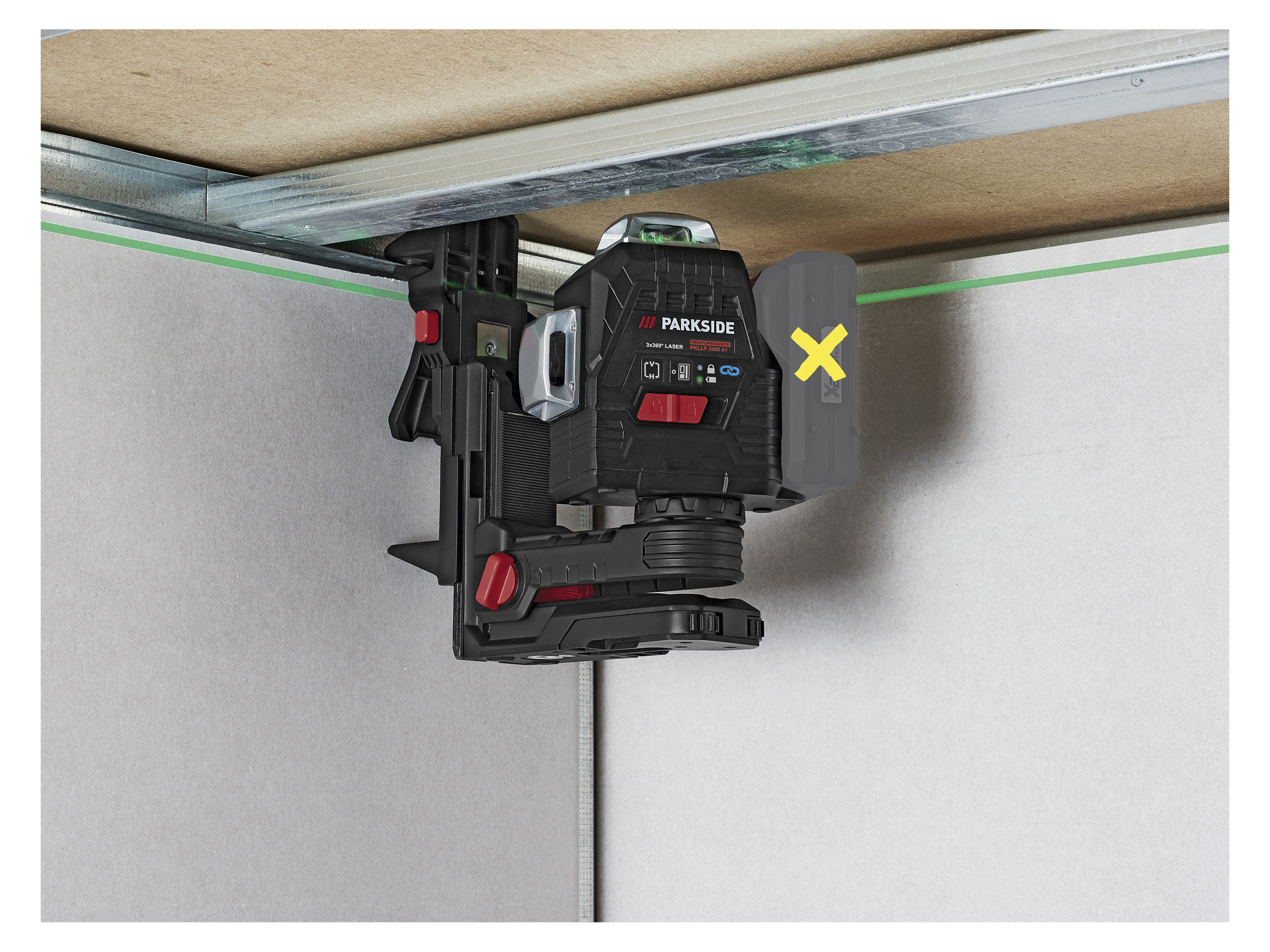 Thumbnail - PARKSIDE PERFORMANCE® 20 V Akku-Kreuzlinienlaser »PKLLP 3360 A1«, ohne Akku und Ladegerät