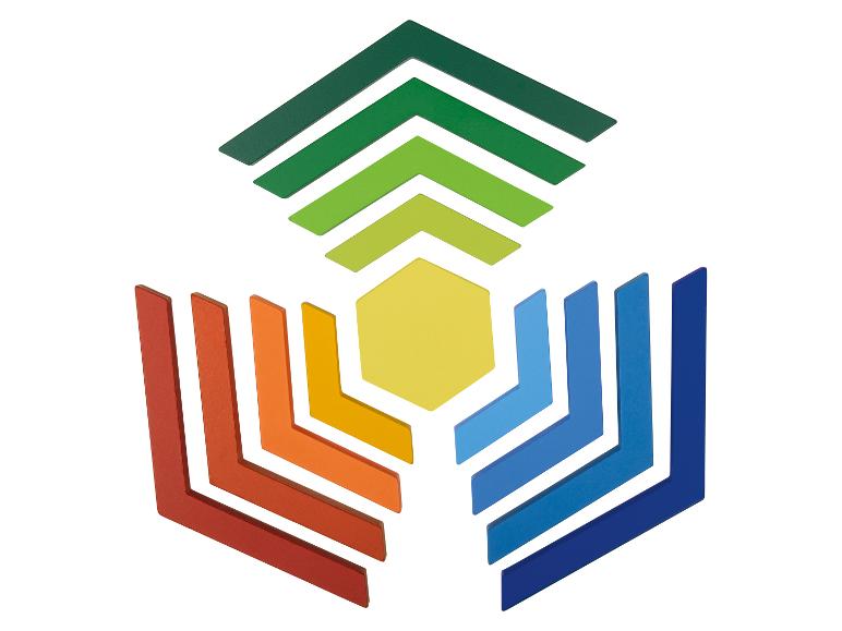 Regenbogen-Stapelwürfel / Regenbogen-Legespiel / Regenbogen-Stecktürme / Mosaik-Spiel
