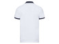 Weißes Poloshirt mit blauem Kragen