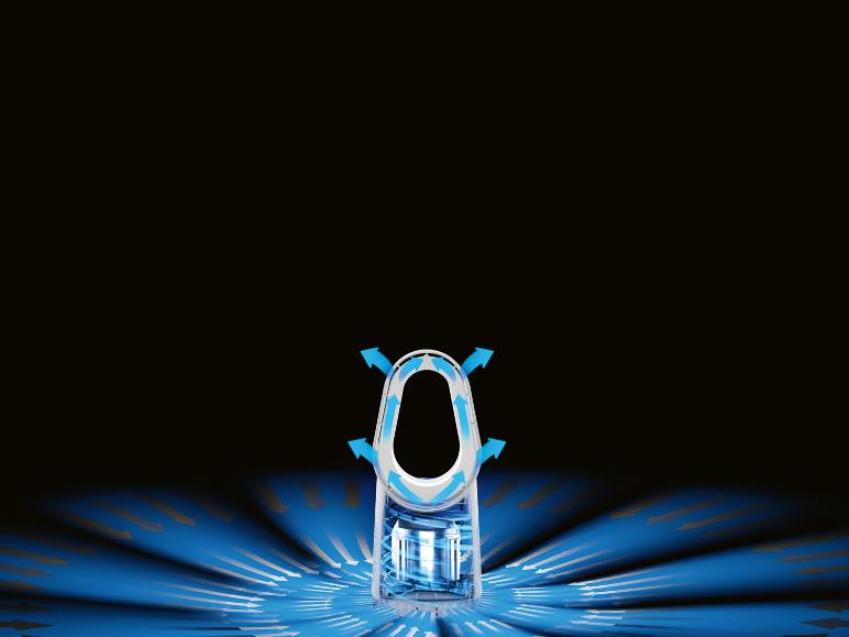 Luftreiniger: Starke Luftströmung dargestellt.