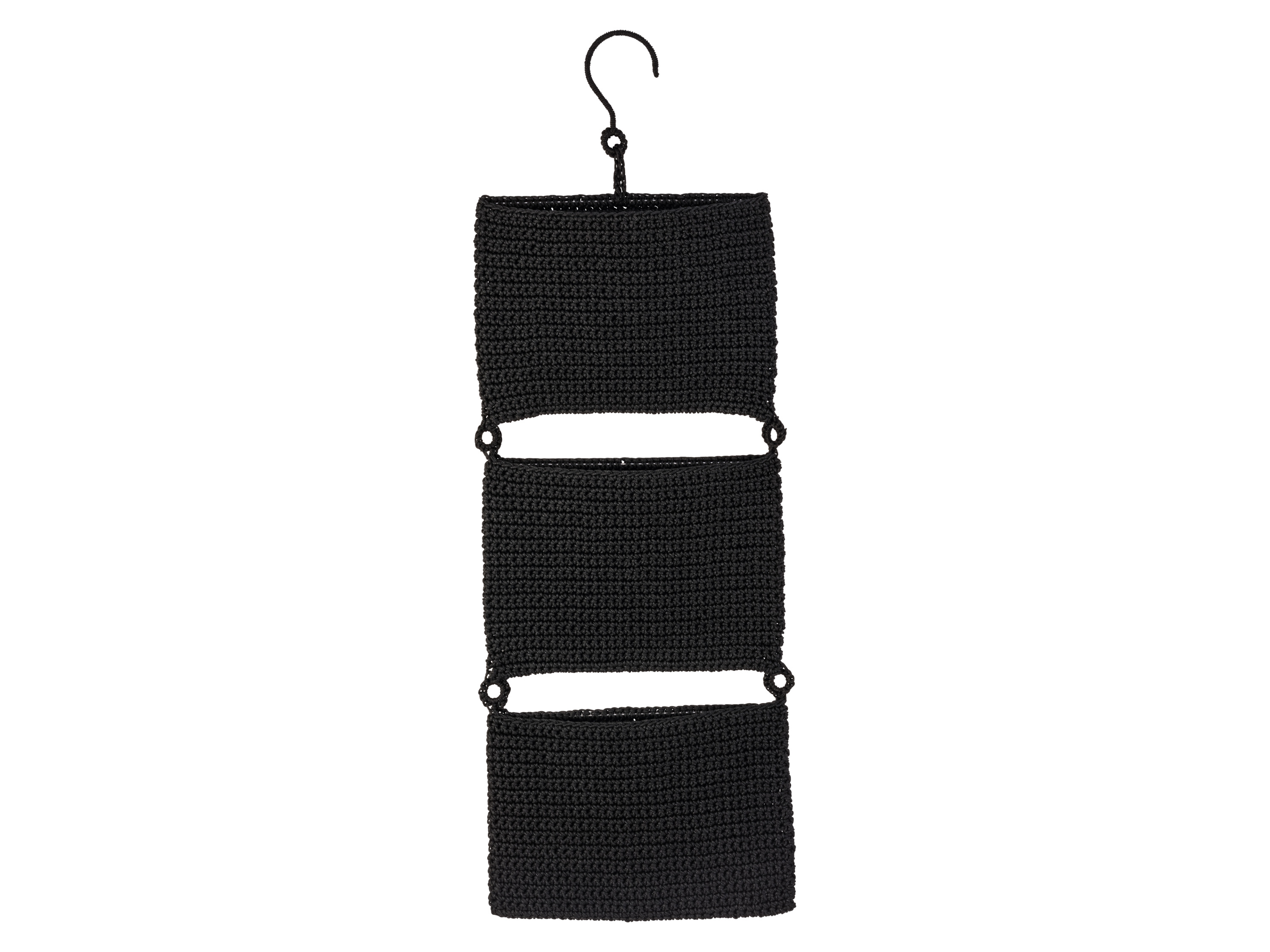 W5 Aufbewahrungskorb-Set / Hänge-Organizer (Hängeregal schwarz)