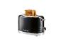 Schwarzer Toaster von 1995 mit Toast.