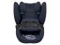 Dunkelblauer Cybex Pallas B Kindersitz mit Sicherheitsgurt.