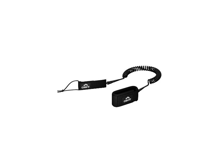 Schwarze Stand-Up-Paddle-Leash mit Logo