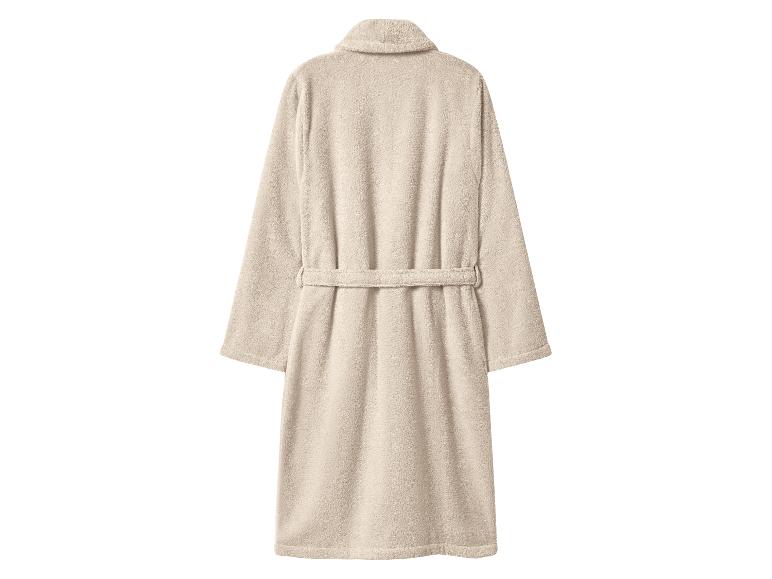 Beiger Frottee-Bademantel, Rückansicht
