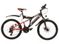 Ein schwarzes Zundapp Mountainbike mit roten Details.