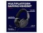 Multiplattform-Gaming-Headset mit verstellbarem Kopfbügel und abnehmbarem Mikrofon.
