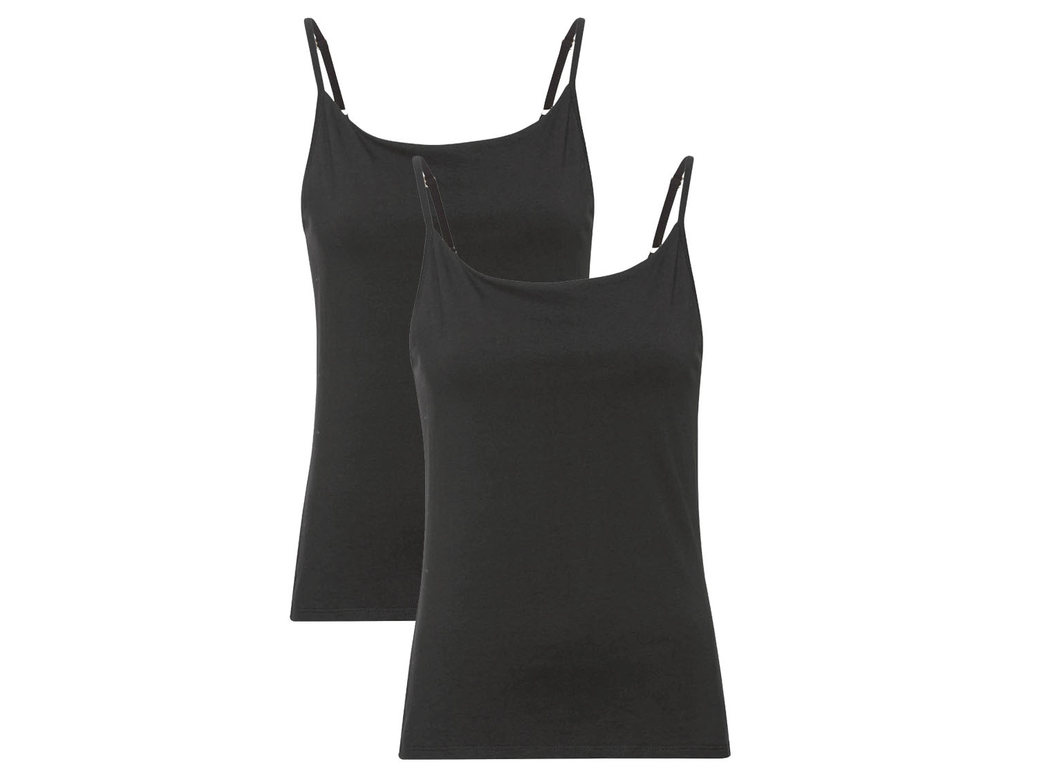 Damen Spaghettitop Esmara Damen Spaghettiträger-Tops 3er Pack – Aus Baumwolle, ärmellos, Unterwäsche-Basics Kurzarm Unterhemd Damen