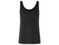 Ein schwarzes, schlichtes Tanktop für Damen.