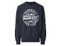 Dunkelblaues Sweatshirt mit weißem Runddruck