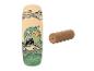 Surfen Balance Board mit Wellen- und Surfbrett-Design, begleitet von einer Korkrolle.