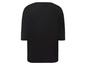 Schwarzes T-Shirt mit 3/4 Ärmeln.