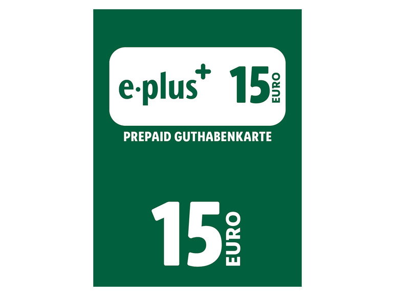 e-Plus Code über 15€ | Prepaid Guthaben