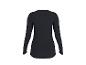 Schwarzes Damen-Langarmshirt, Rückansicht.