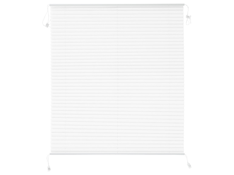 Weiße Plissees mit Zugschnur