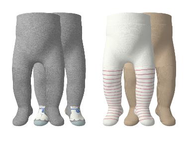LUPILU® Baby Mädchen Strumpfhose Vollfrottee Thermo, 2 Stück