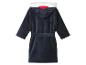 Dunkelblauer Kinderbademantel mit Haifischkapuze