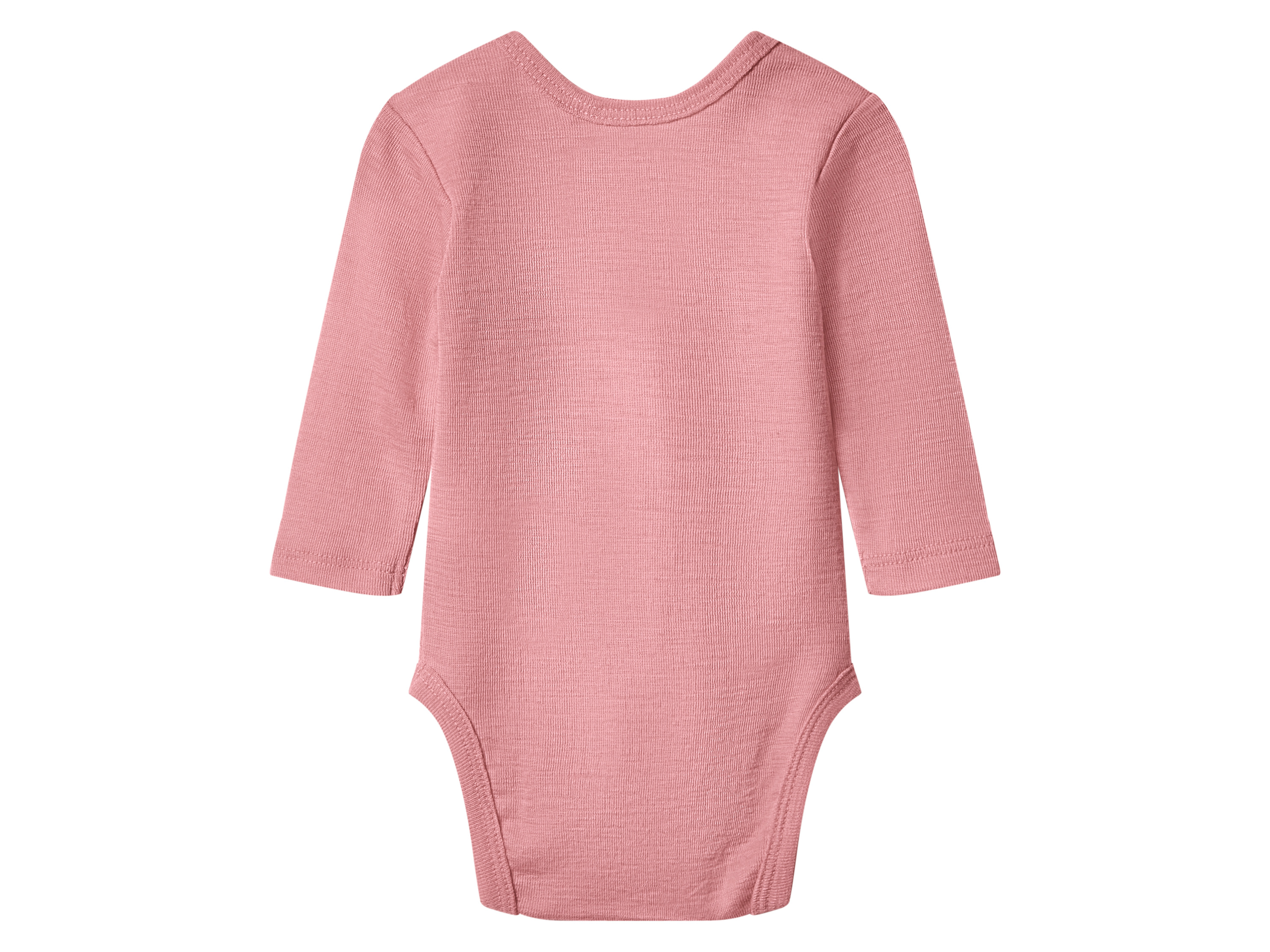 Thumbnail - lupilu® Baby Body langarm Wolle/Seide (Rosé, 50/56)
