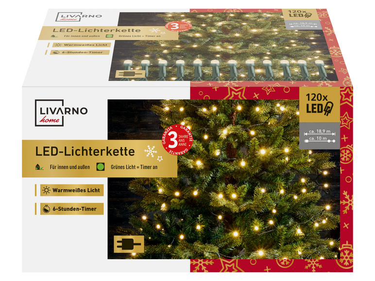 Gehe zu Vollbildansicht: LIVARNO home LED-Lichterkette, 120 LEDs - Bild 17