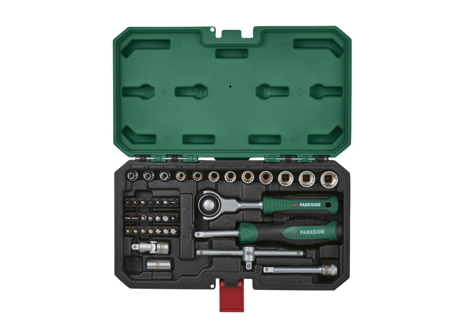 PARKSIDE® Steckschlüssel-Satz mit Schwenkkopf-Ratsche (Roto Ratschenset 39 tlg.) – Bild 3 von 4
