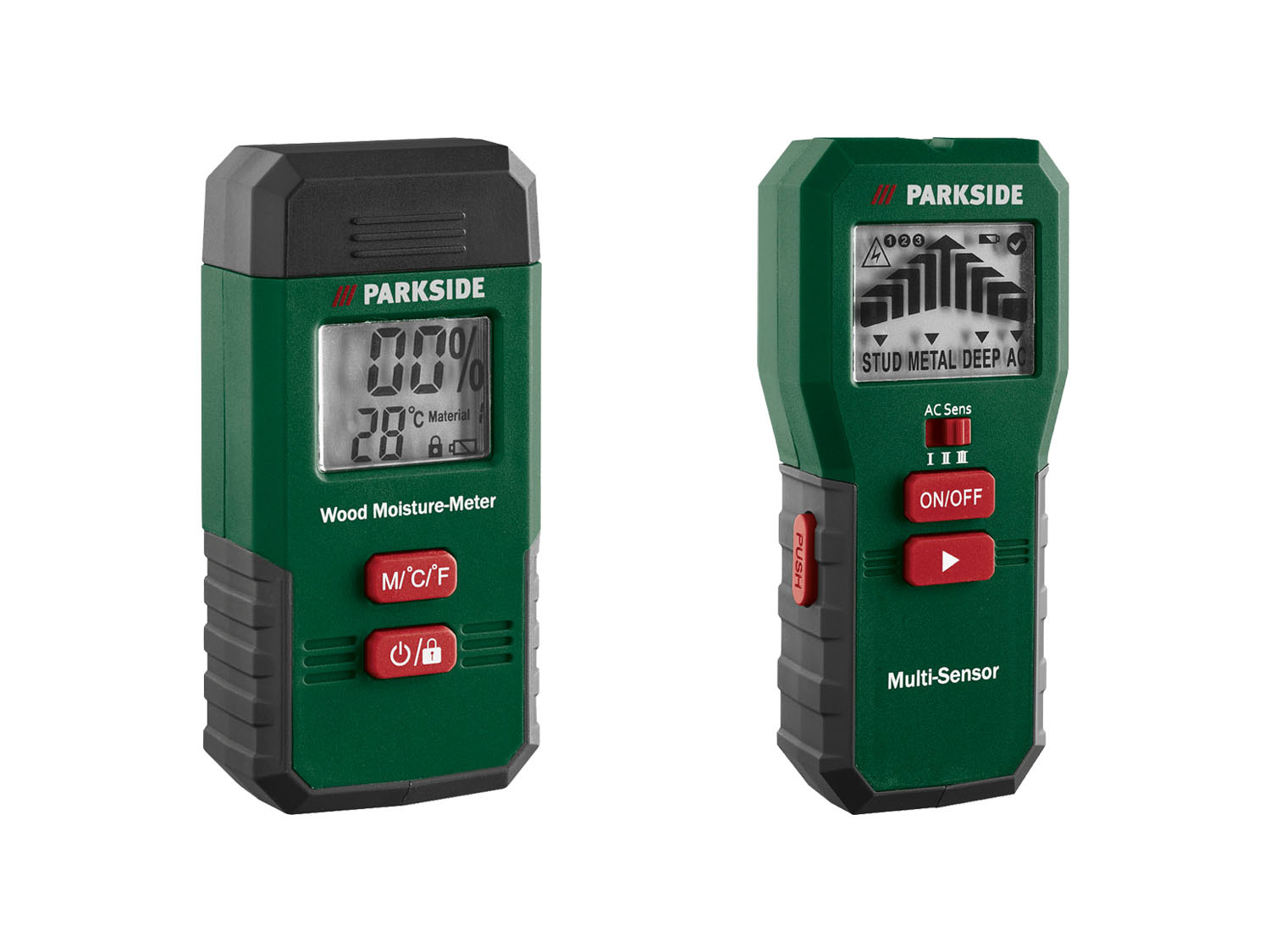 PARKSIDE® Multifunktionsdetektor / Feuchtigkeitsmessgerät »PMSHM2 A3«