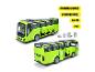 Grüner Spielzeug-Reisebus mit zu öffnenden Türen und Gepäck, 54 cm lang, Maßstab 1:16.