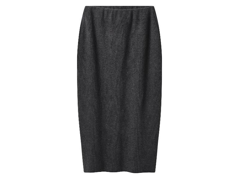 Grauer Strick-Bleistiftrock