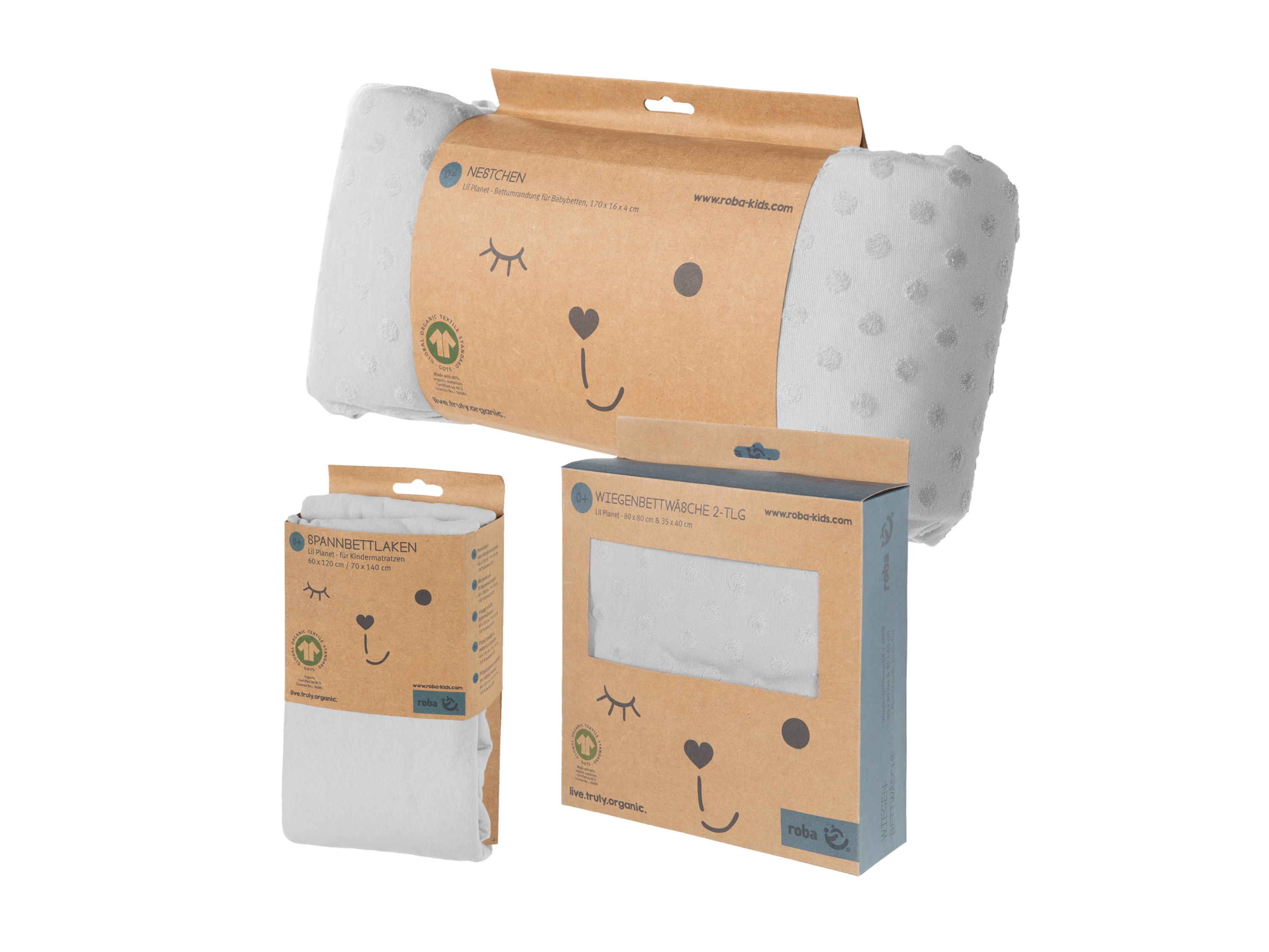 Thumbnail - roba  BIO-Jersey Geschenkset (Hellgrau)""