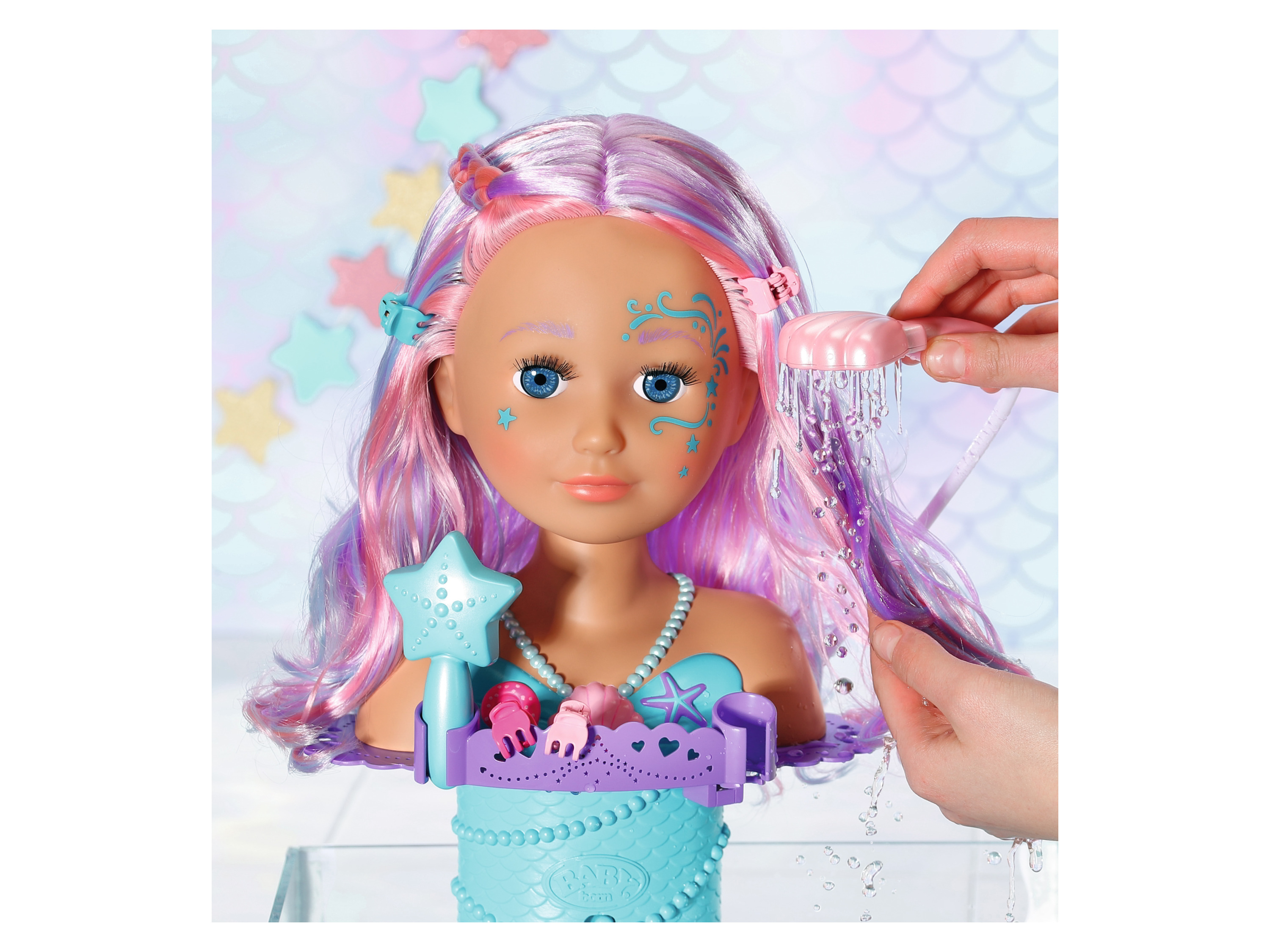 Thumbnail - ZAPF Sister Stylingkopf Meerjungfrau, für Badewanne