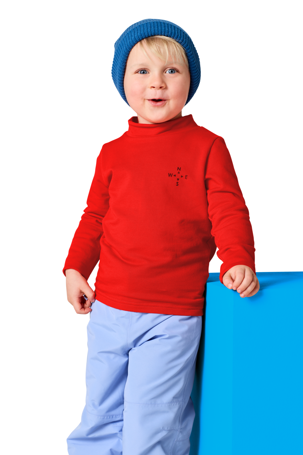 LUPILU® Kinder-Thermo-Langarmshirts (navy/rot, 98/104) – Bild 2 von 4