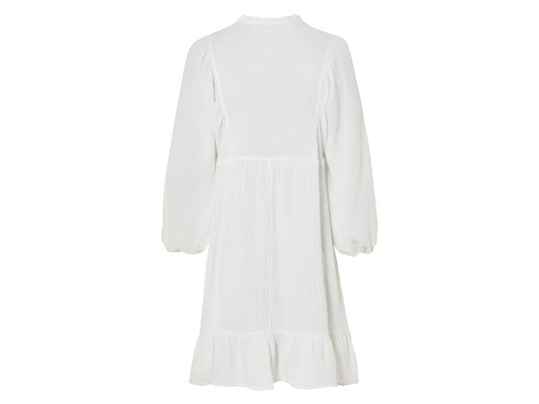 Damen Musselinkleid, aus reiner Baumwolle