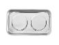 Edelstahltablett mit zwei Vertiefungen