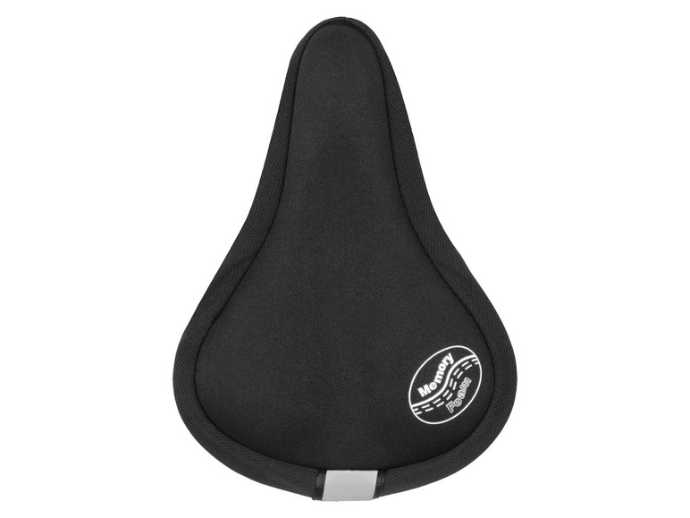 Schwarzer Fahrradsattel mit Memory Foam.