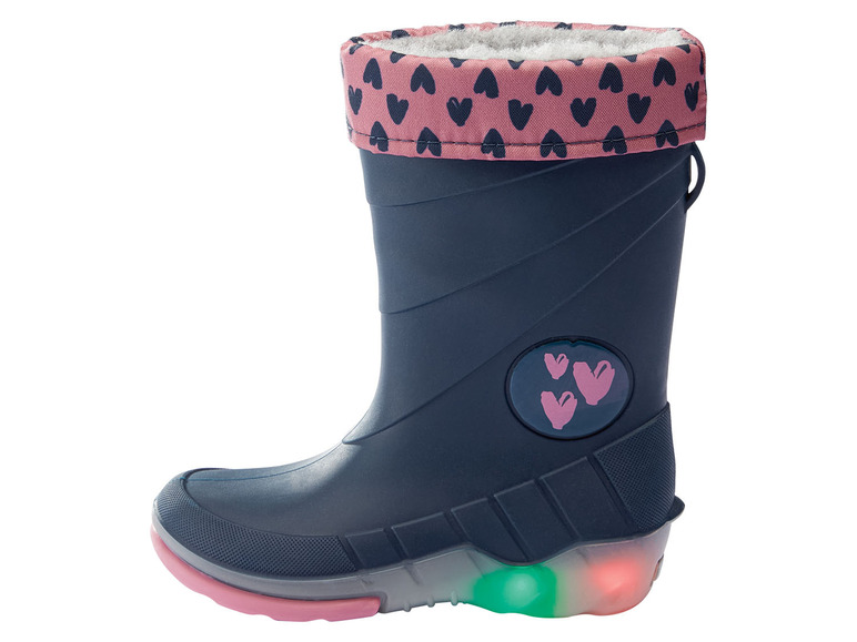 Gehe zu Vollbildansicht: lupilu® Kleinkinder Mädchen Regenstiefel mit coolem Blink-Effekt - Bild 3