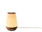 Aromadiffusor aus Holz und Stoff mit Beleuchtung und Bedientasten