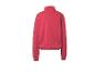Rotes Damen-Sweatshirt mit Stehkragen, Rückansicht