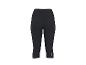 Schwarze Capri-Sporthose für Damen mit reflektierenden Details.