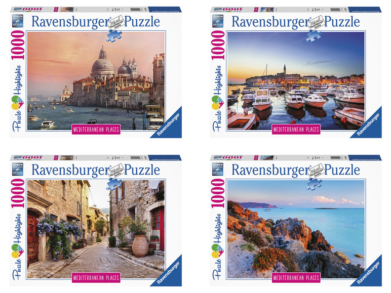 Gehe zu Vollbildansicht: Ravensburger Puzzle, mediterrane Orte, 1000 Teile - Bild 1