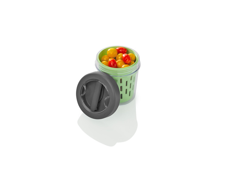 Gehe zu Vollbildansicht: ERNESTO® Obst- / Joghurt-to-go-Box, mit Klappgabel - Bild 16