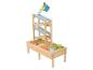 Holz-Wasser- und Sandspieltisch mit Rutsche und Spielzeug
