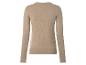 Beiger Langarm-Strickpullover, Rückansicht